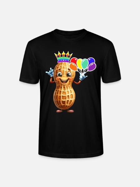 LGBT Peanut Birthday Peanuts Balloons - Stanley/Stella CRAFTER Unisex Organic T-Shirt - black