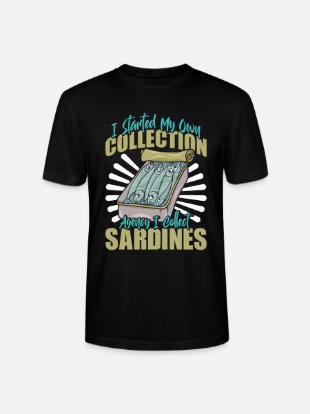 Sardines, Fishing, Fish - Stanley/Stella CRAFTER Unisex Organic T-Shirt - black