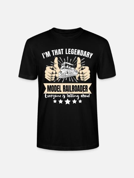 Legendärer Modelleisenbahner - Stanley/Stella Unisex Bio-T-Shirt CRAFTER - Schwarz