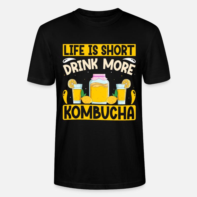 Kombucha Scoby fermented drinks - Stanley/Stella Unisex Bio-T-Shirt CRAFTER - Schwarz