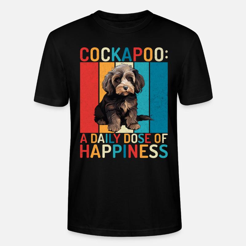 Cadeaux Cockapoo - T-shirt bio CRAFTER Stanley Stella Unisexe - noir