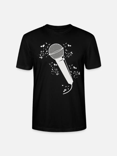 Microphone Poetry Slam Podcast Singer - Stanley/Stella CRAFTER Unisex Organic T-Shirt - black