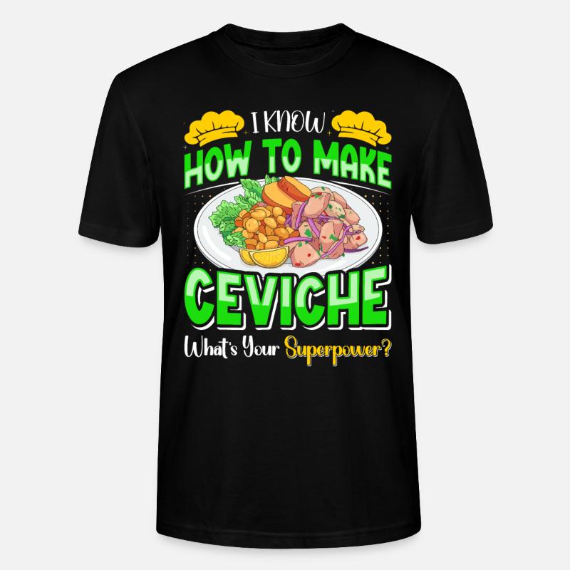 Seafood Peruvian Ceviche - Stanley/Stella Unisex Bio-T-Shirt CRAFTER - Schwarz
