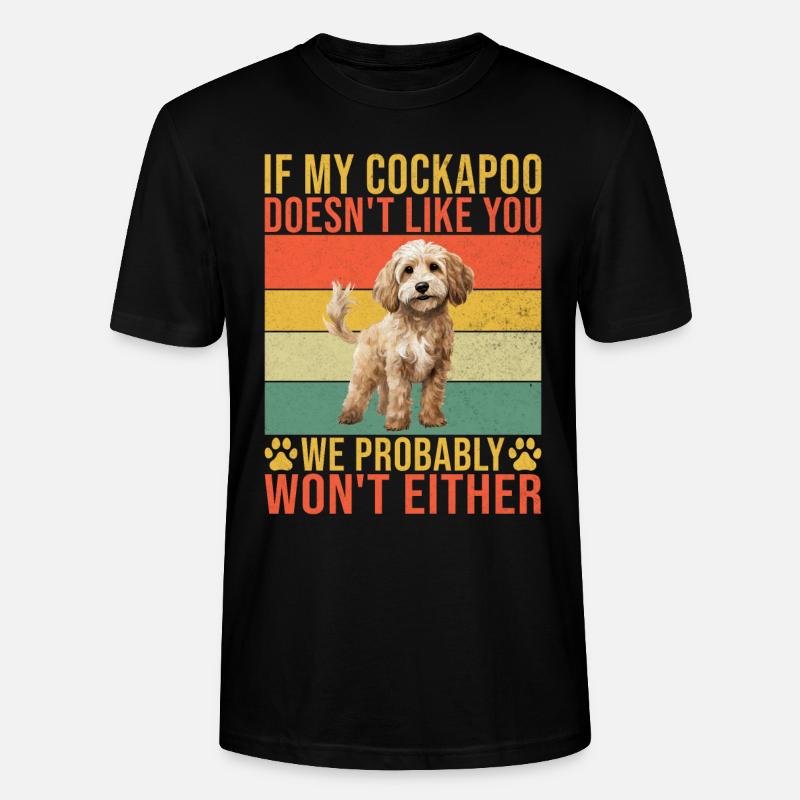 Cockapoo Gifts - Stanley/Stella CRAFTER Unisex Organic T-Shirt - black