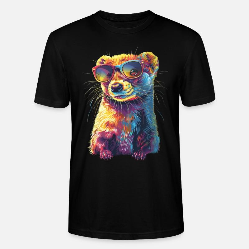 Wiesel - Stanley/Stella Unisex Bio-T-Shirt CRAFTER - Schwarz