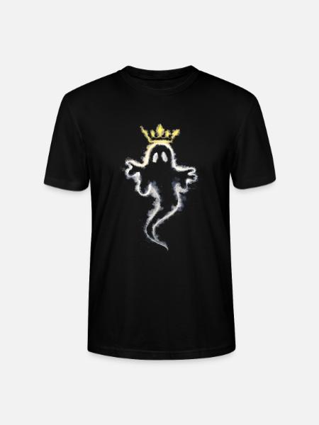 Geist mit Krone - Stanley/Stella Unisex Bio-T-Shirt CRAFTER - Schwarz