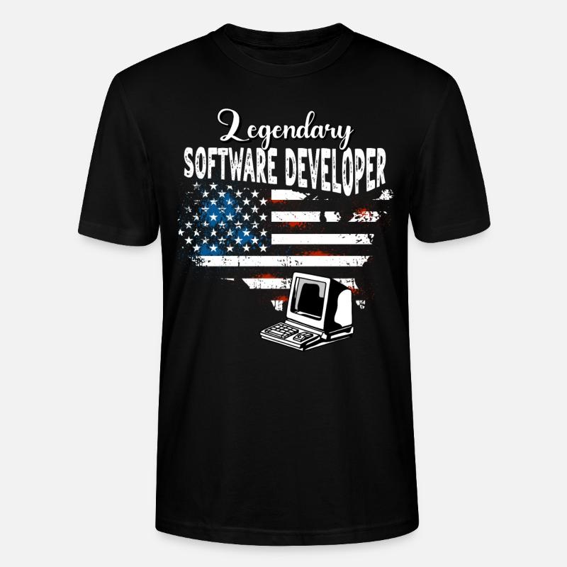 Software Developer US - Stanley/Stella CRAFTER Unisex Organic T-Shirt - black