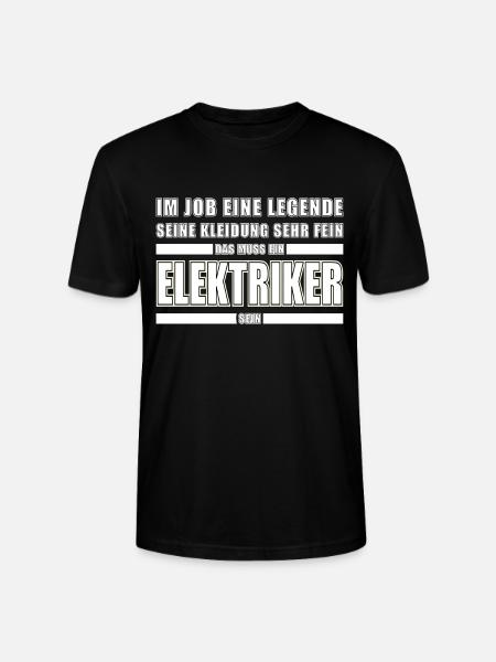 Handwerker Elektriker Beruf Spruch - Stanley/Stella Unisex Bio-T-Shirt CRAFTER - Schwarz