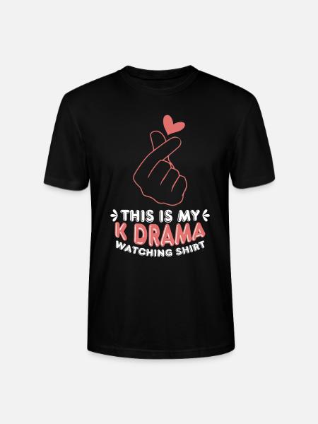 K Drama Watching Herzhand - Stanley/Stella Unisex Bio-T-Shirt CRAFTER - Schwarz