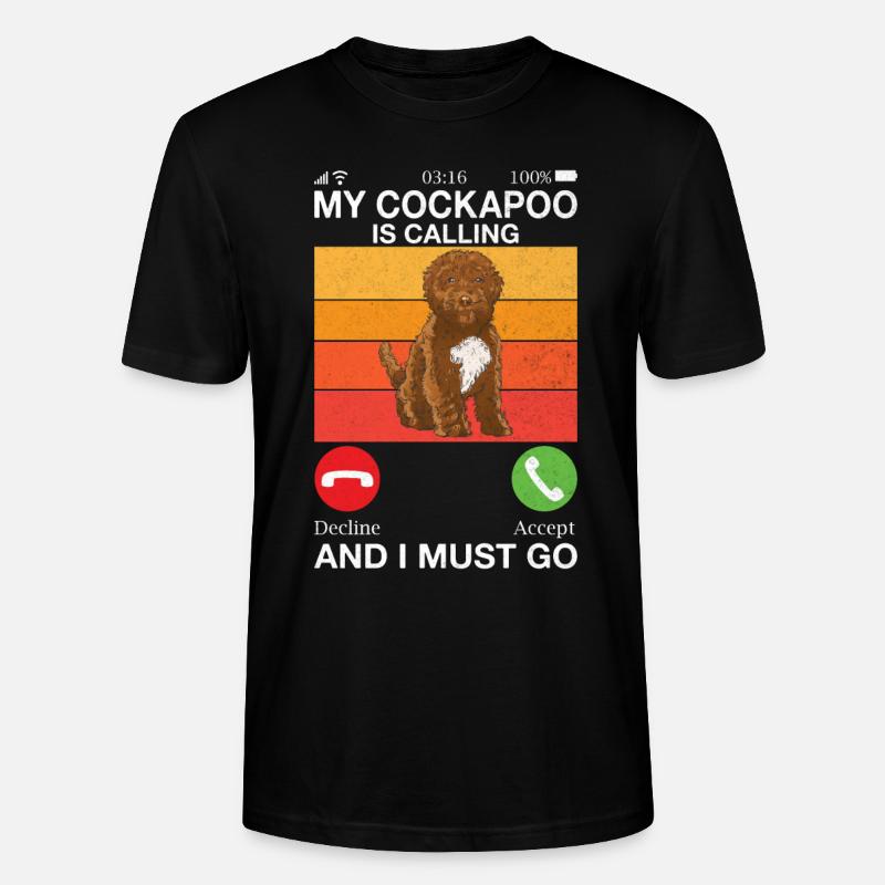 Cockapoo Gifts - Stanley/Stella CRAFTER Unisex Organic T-Shirt - black