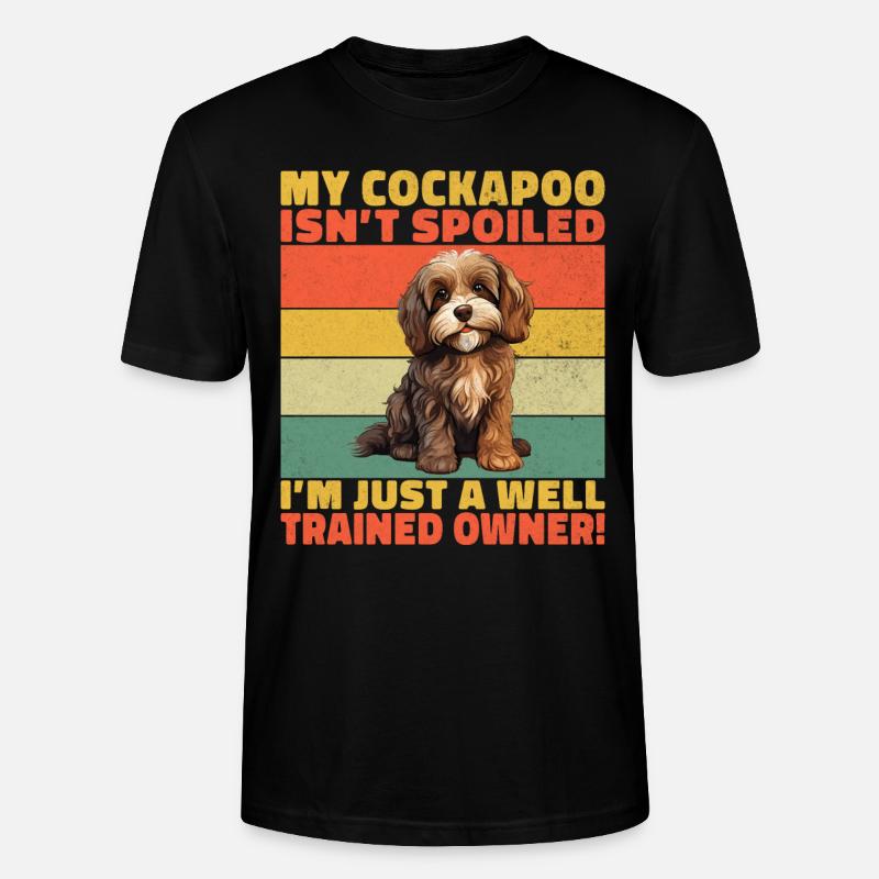 Cadeaux Cockapoo - T-shirt bio CRAFTER Stanley Stella Unisexe - noir