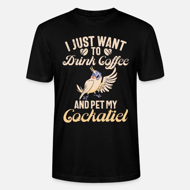 Cadeaux de calopsitte - T-shirt bio CRAFTER Stanley Stella Unisexe - noir