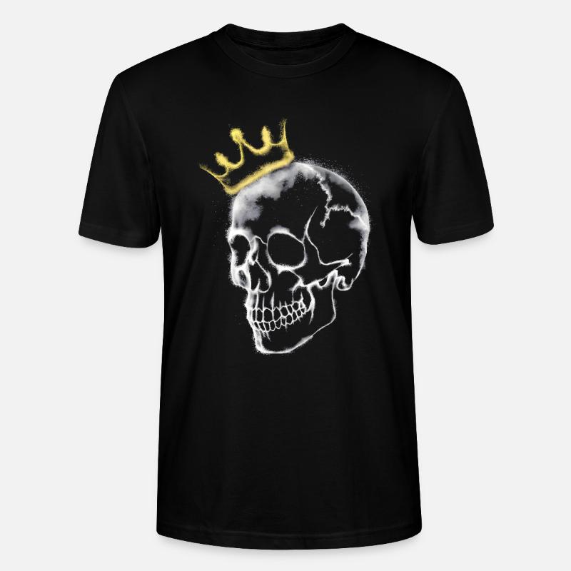 Schädel mit Krone - Stanley/Stella Unisex Bio-T-Shirt CRAFTER - Schwarz