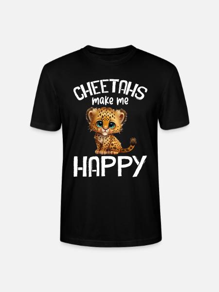 Leopard Portrait Tier - Stanley/Stella Unisex Bio-T-Shirt CRAFTER - Schwarz
