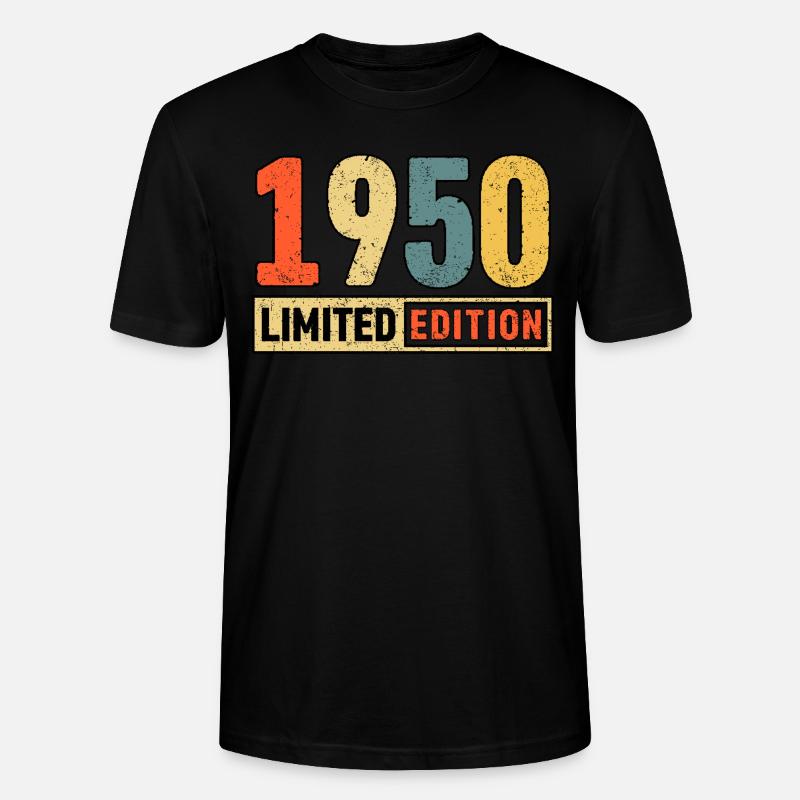 Edition limitée 1950 - T-shirt bio CRAFTER Stanley Stella Unisexe - noir