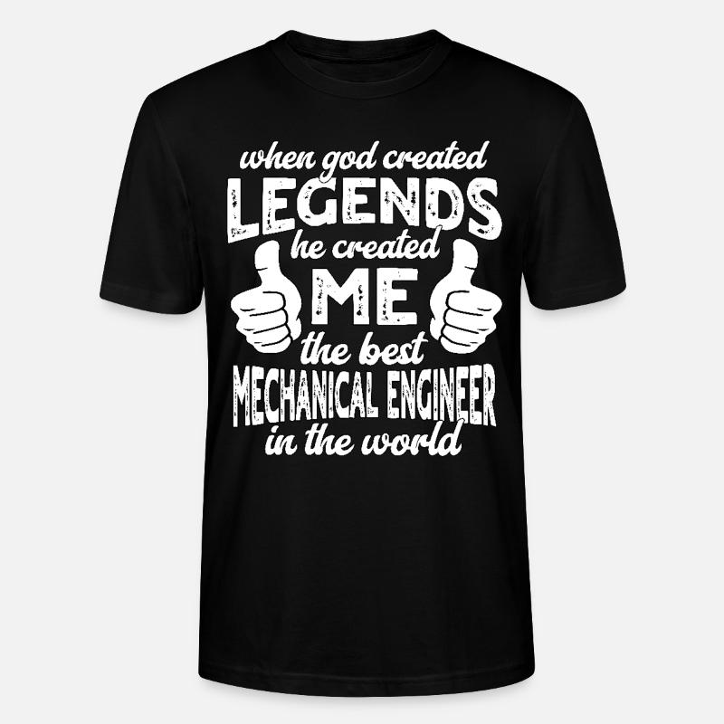 Best Mechanical Engineer Legend - Stanley/Stella CRAFTER Unisex Organic T-Shirt - black