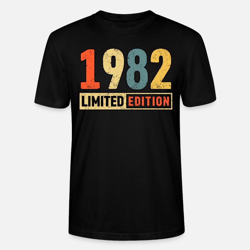 Edition limitée 1982 - T-shirt bio CRAFTER Stanley Stella Unisexe - noir