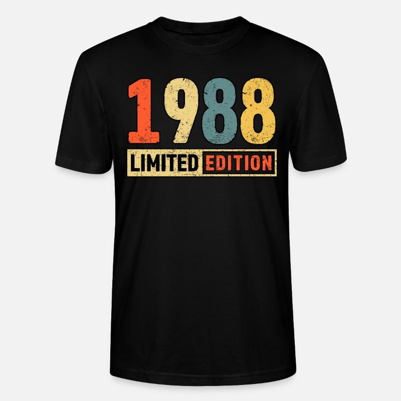 Edition limitée 1988 - T-shirt bio CRAFTER Stanley Stella Unisexe - noir