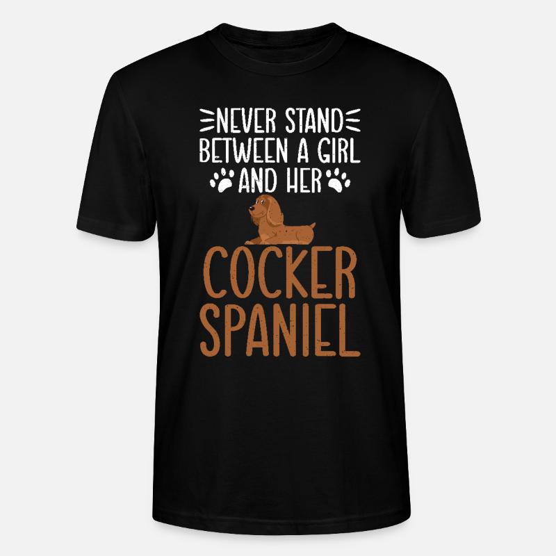 Cadeaux Cocker Spaniel - T-shirt bio CRAFTER Stanley Stella Unisexe - noir