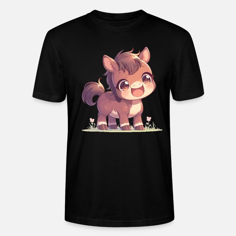 Pferde Pferd - Stanley/Stella Unisex Bio-T-Shirt CRAFTER - Schwarz