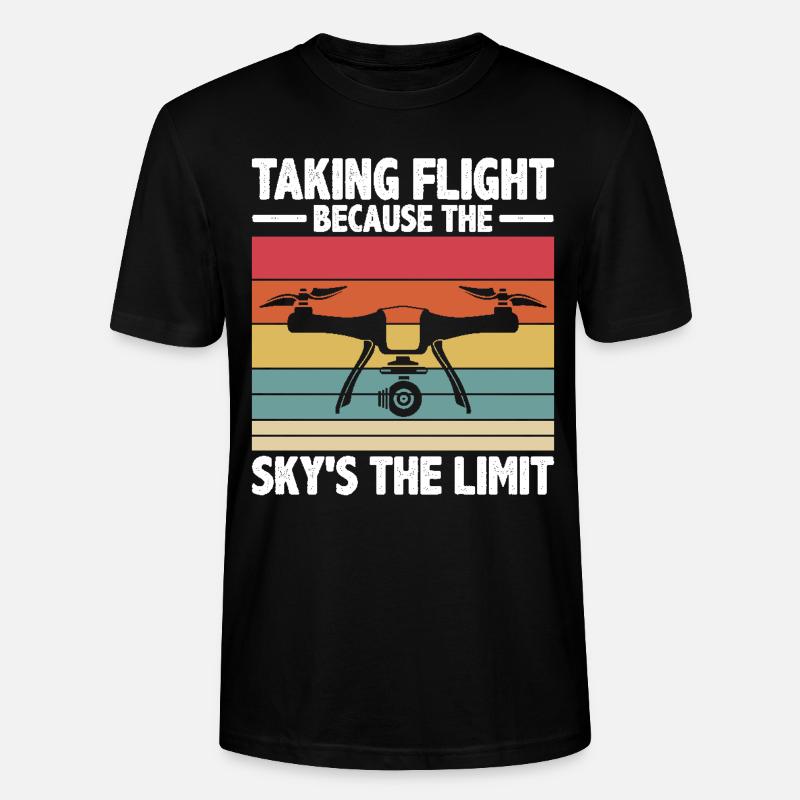Drone Quadcopter Drone Pilot - Stanley/Stella CRAFTER Unisex Organic T-Shirt - black