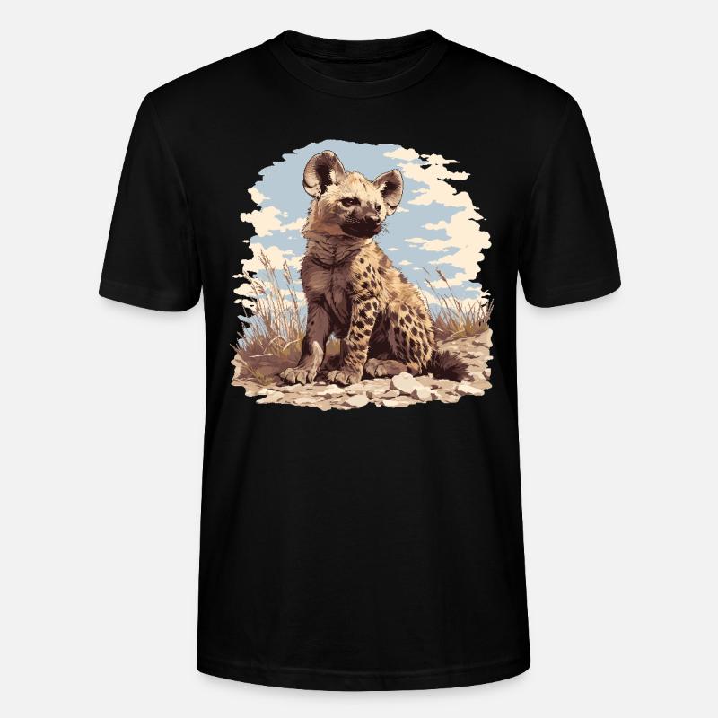 Hyänen Hyäne - Stanley/Stella Unisex Bio-T-Shirt CRAFTER - Schwarz