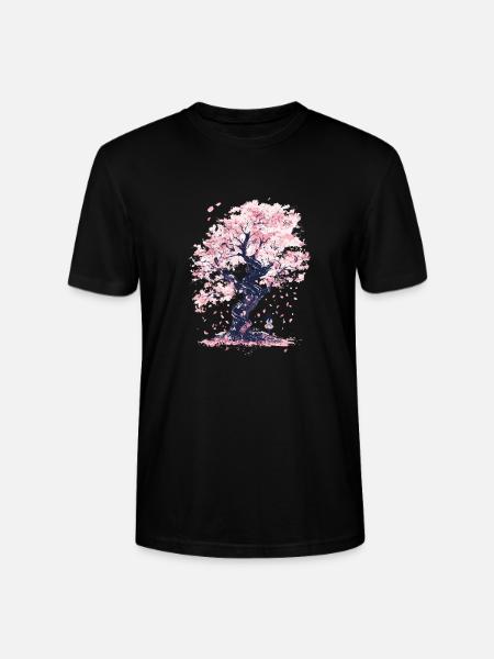 Japanische Kirschblüte, Sakura Ästhetik - Stanley/Stella Unisex Bio-T-Shirt CRAFTER - Schwarz