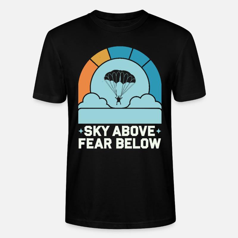 FallscFallschirmspringen Anfänger Abenteuer Nerven - Stanley/Stella Unisex Bio-T-Shirt CRAFTER - Schwarz