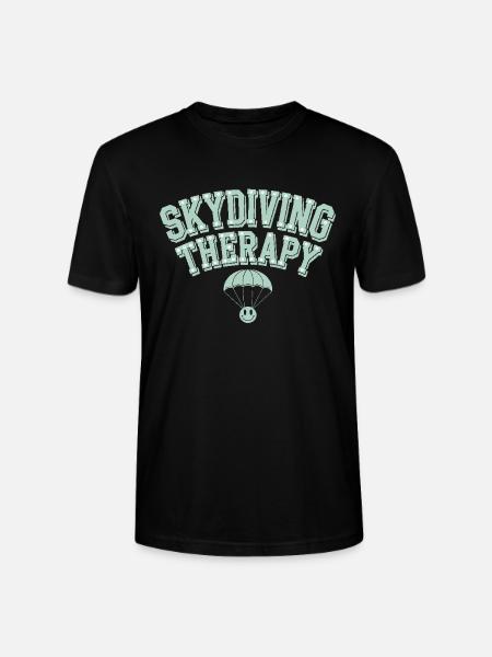 Skydiving Beginners Adventure Nerves - Stanley/Stella CRAFTER Unisex Organic T-Shirt - black