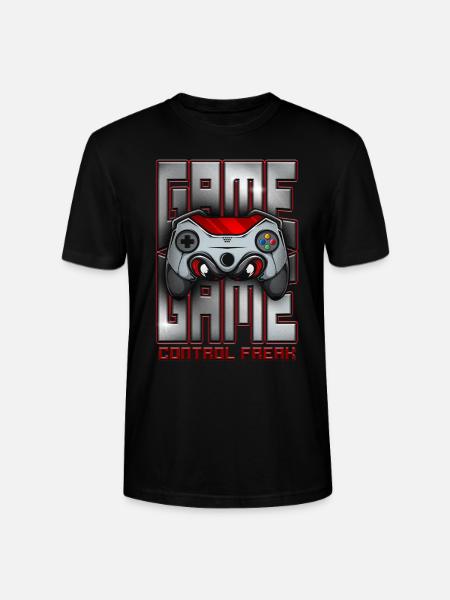 Control Freak Lustiges Retro-Videospiel - Stanley/Stella Unisex Bio-T-Shirt CRAFTER - Schwarz