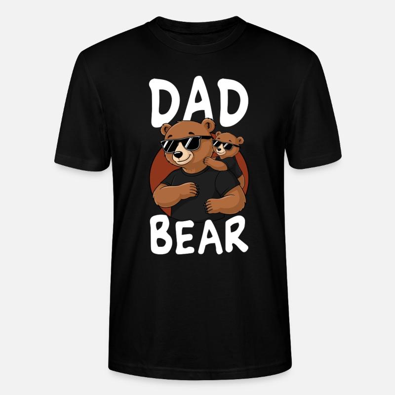 Dad Bear - Stanley/Stella Unisex Bio-T-Shirt CRAFTER - Schwarz