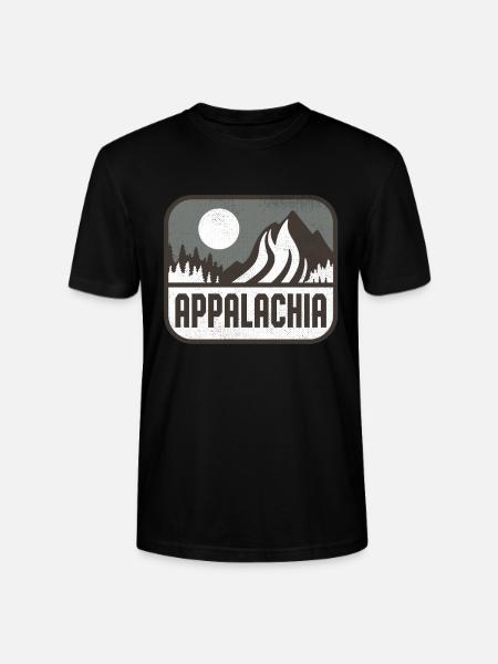 Appalachia Appalachian Mountains Retro - Stanley/Stella CRAFTER Unisex Organic T-Shirt - black