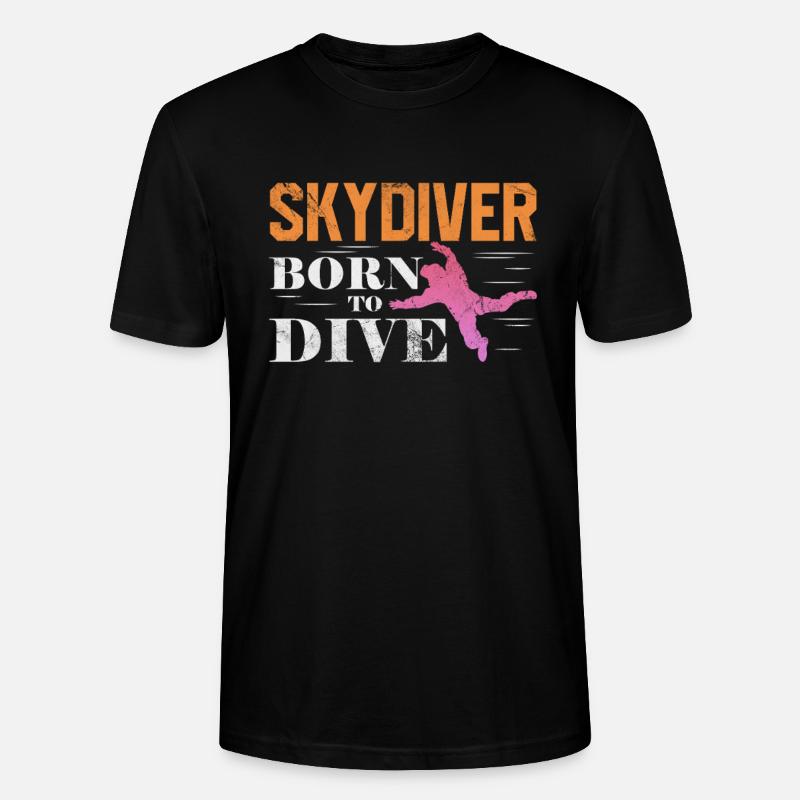 Skydive - Stanley/Stella Unisex Bio-T-Shirt CRAFTER - Schwarz