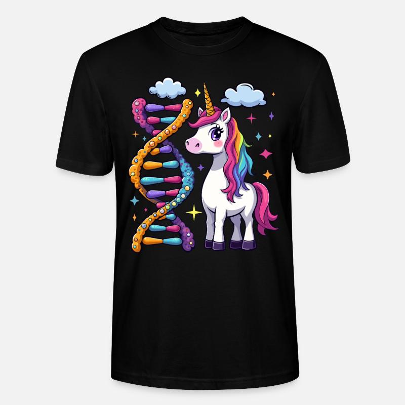 Einhorn DNA - Stanley/Stella Unisex Bio-T-Shirt CRAFTER - Schwarz