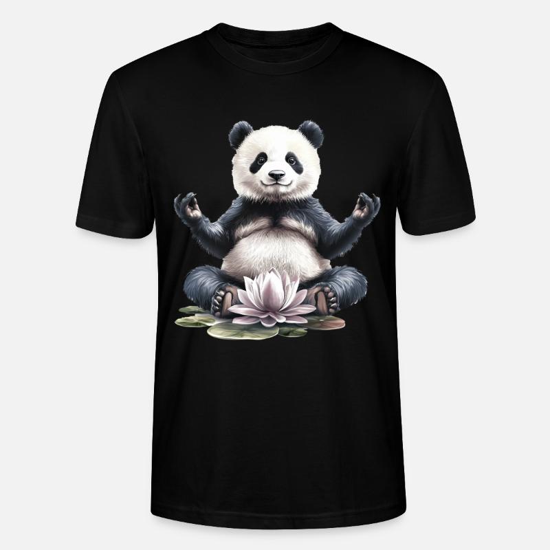 Panda - Stanley/Stella Unisex Bio-T-Shirt CRAFTER - Schwarz