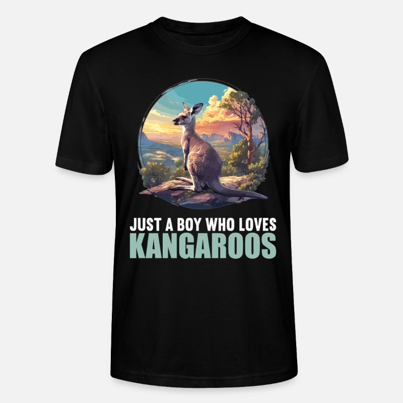 Kängurus Känguru - Stanley/Stella Unisex Bio-T-Shirt CRAFTER - Schwarz