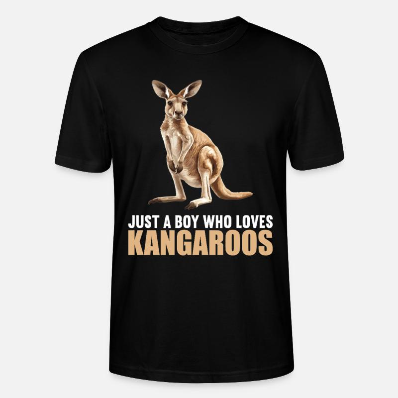 Kängurus Känguru - Stanley/Stella Unisex Bio-T-Shirt CRAFTER - Schwarz