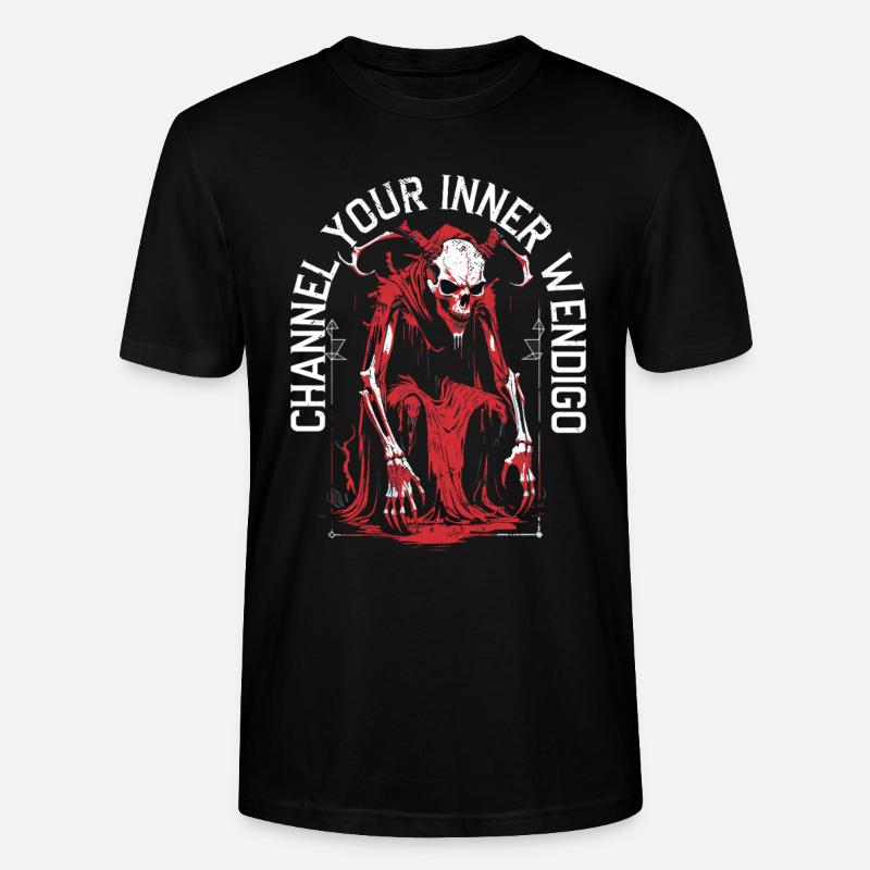 Wendigo Kryptide Cryptid - Stanley/Stella CRAFTER Unisex Organic T-Shirt - black