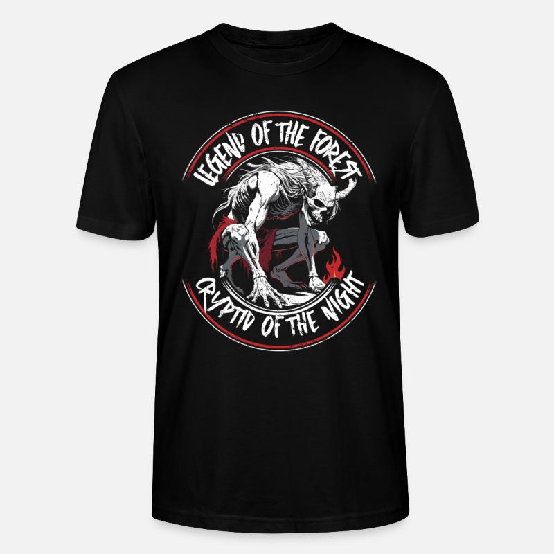 Wendigo Kryptide Cryptid - Stanley/Stella CRAFTER Unisex Organic T-Shirt - black