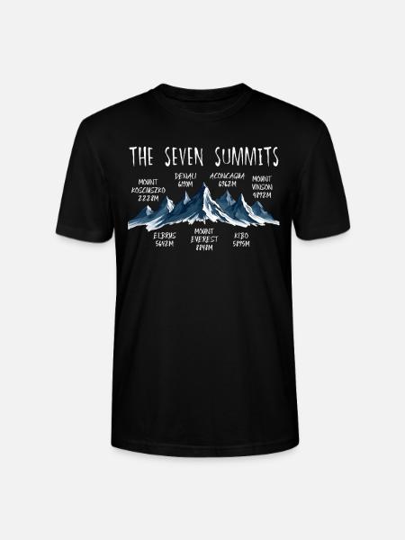 Seven Summits Kosciuszko - Stanley/Stella CRAFTER Unisex Organic T-Shirt - black