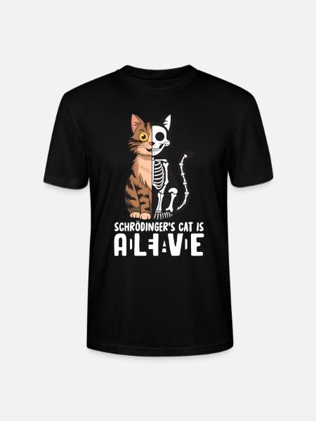 Schrödinger's Cat Dead and Alive - Stanley/Stella CRAFTER Unisex Organic T-Shirt - black