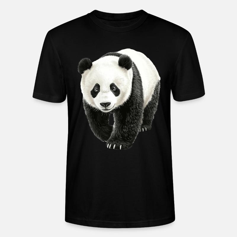 Panda - Stanley/Stella Unisex Bio-T-Shirt CRAFTER - Schwarz