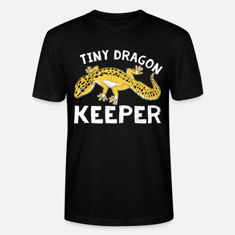 Leopardengecko Dinosaurier Lustige Leopard Gecko - Stanley/Stella Unisex Bio-T-Shirt CRAFTER - Schwarz