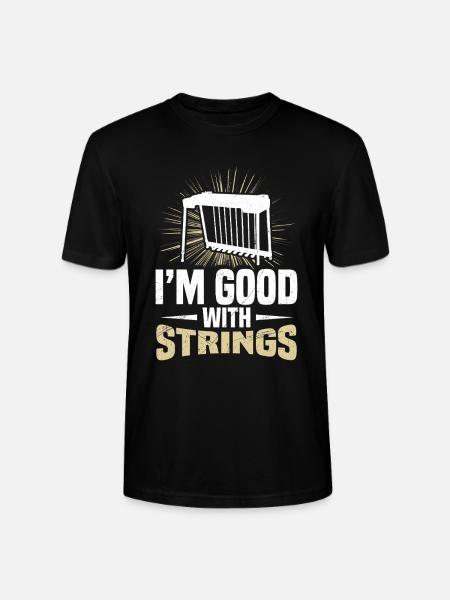 I'm good with strings - Stanley/Stella CRAFTER Unisex Organic T-Shirt - black