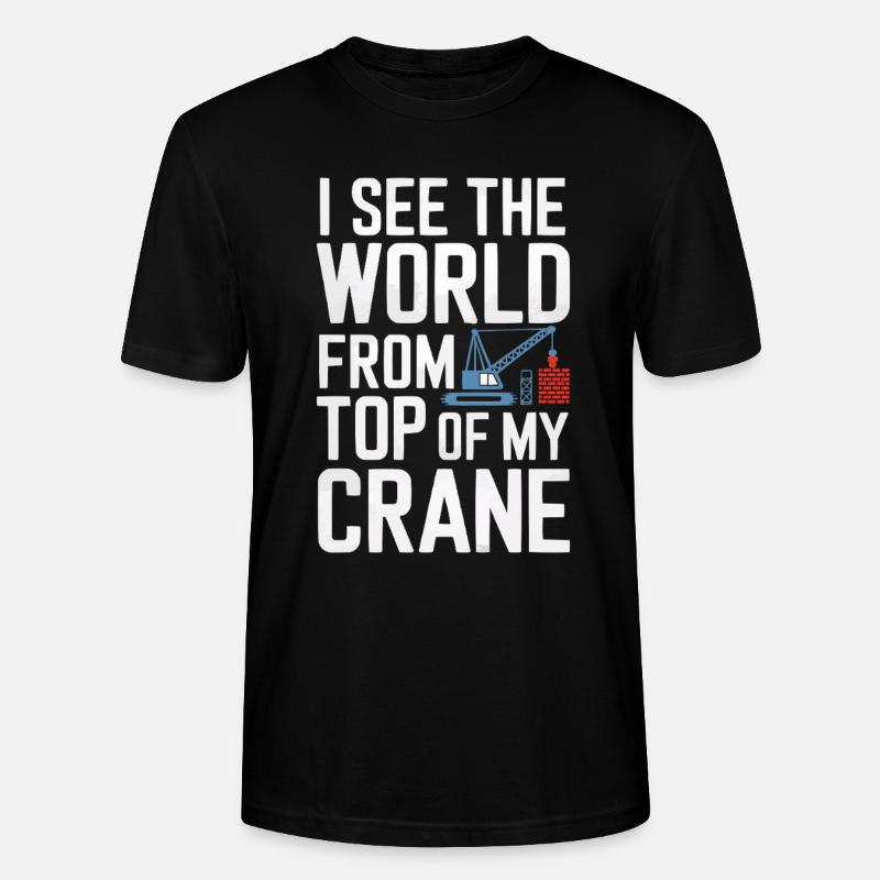 Beruf Kranführer Beruf Bauarbeiter - Stanley/Stella Unisex Bio-T-Shirt CRAFTER - Schwarz
