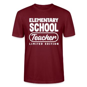 Enseignant du primaire Édition limitée - T-shirt bio CRAFTER Stanley Stella Unisexe - bordeaux - Devant - Alina (178cm) & Michal (187cm)