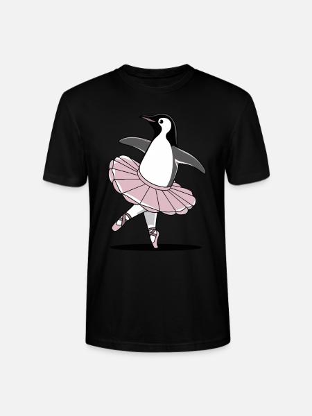 Eleganter Pinguin im Ballett-Tutu - Stanley/Stella Unisex Bio-T-Shirt CRAFTER - Schwarz