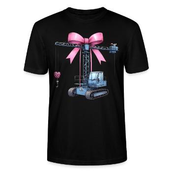 Coquette Bogenkranführer Kranführer - Stanley/Stella Unisex Bio-T-Shirt CRAFTER - Schwarz - Vorne - Alina (178cm) & Michal (187cm)