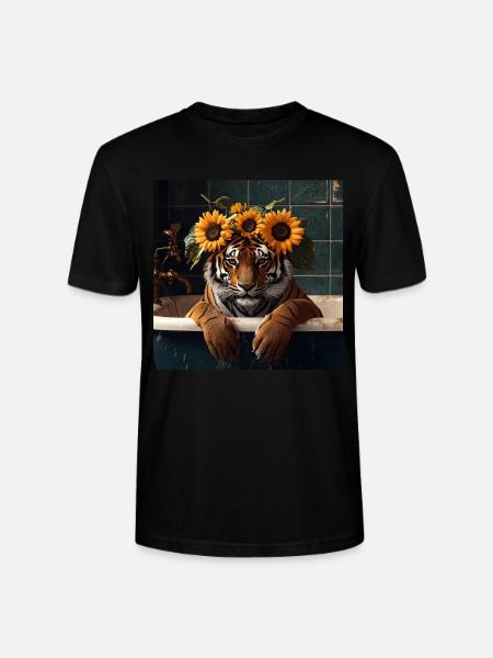 Tiger - Stanley/Stella Unisex Bio-T-Shirt CRAFTER - Schwarz