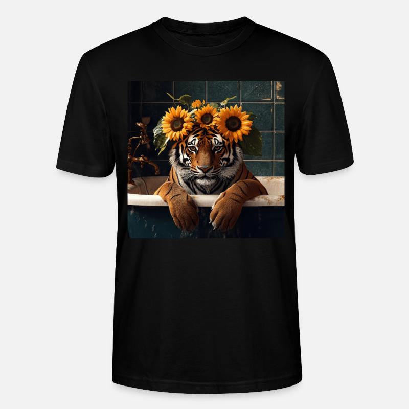 Tiger - Stanley/Stella Unisex Bio-T-Shirt CRAFTER - Schwarz